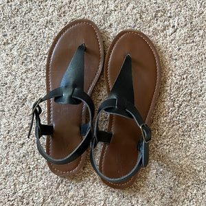 Black gladiator sandals- 8.5 womens